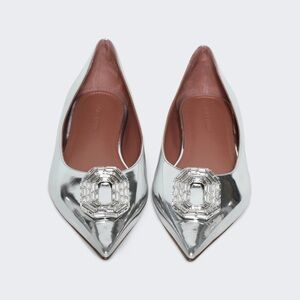 AMINA MUADDI CAMELIA FLAT SILVER MIRROR